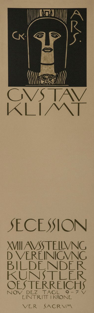 Plakat for den attende Vienna Secession Exhibition, 1903. av Gustav Klimt