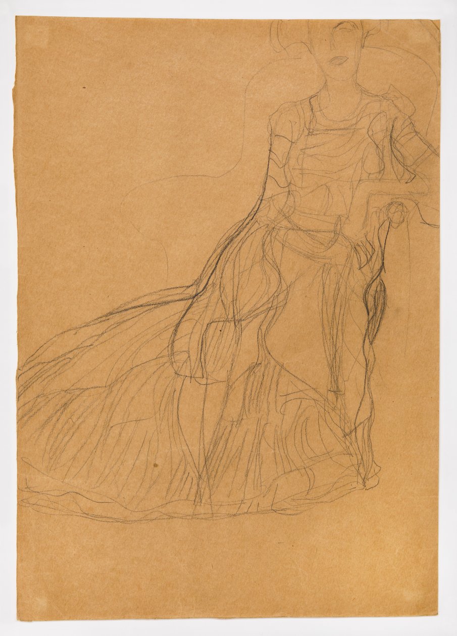 Sittende dame (Adele Bloch-Bauer) av Gustav Klimt
