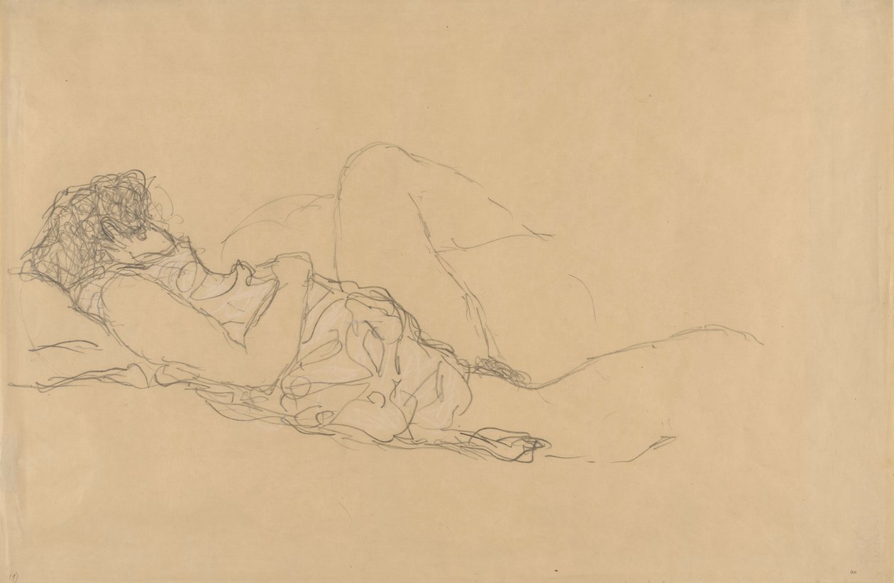 Sovende kvinne av Gustav Klimt