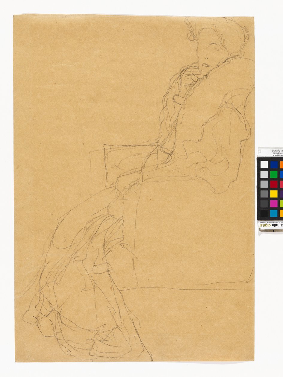 Studie zum Bildnis Fritza Riedler av Gustav Klimt