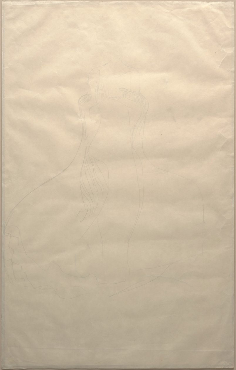 Studie for kjolen til Adele Bloch-Bauer, ca. 1903 (blyant på papir) av Gustav Klimt