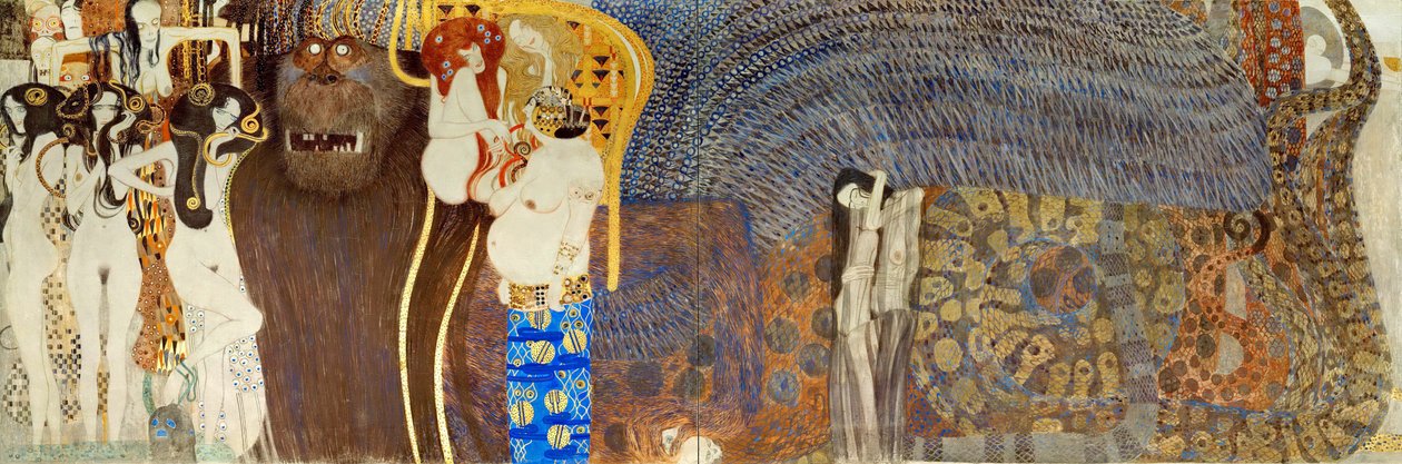 Beethoven-frisen, Detalj: The Hostile Forces, 1902 av Gustav Klimt