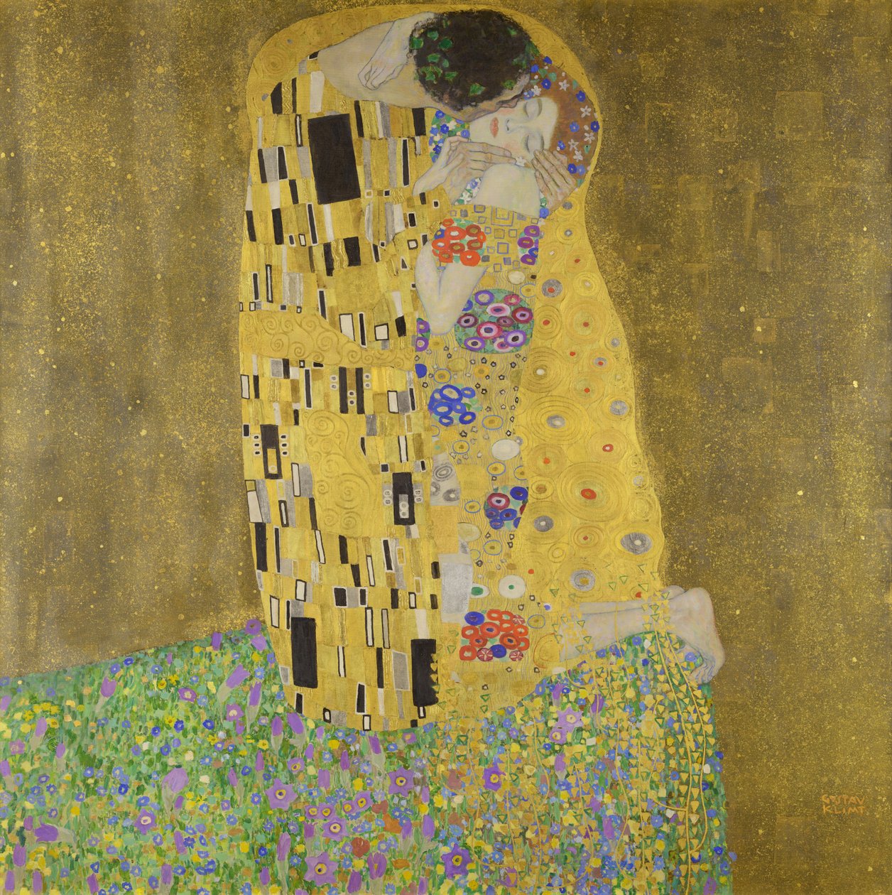 Kysset, 1907-08 av Gustav Klimt