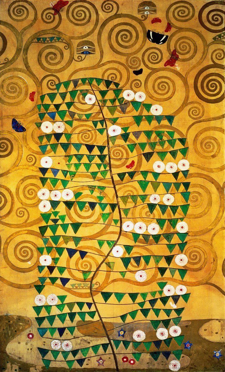 Stoclet-frisen, Detalj: Livets tre, 1905-1909 av Gustav Klimt