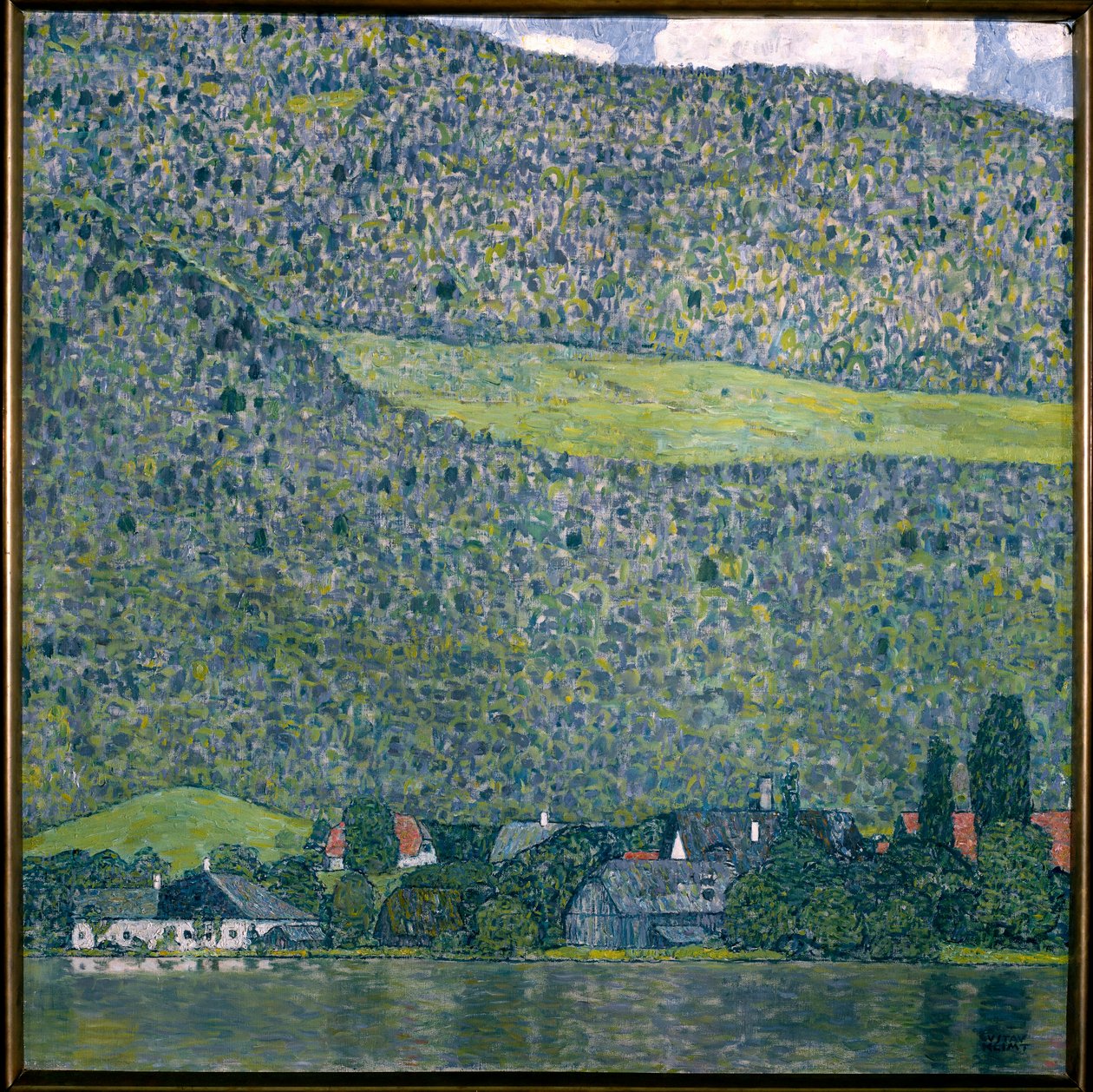 Utsikt over et Chateau Unterach ved Attersee-sjøen, 1915 av Gustav Klimt