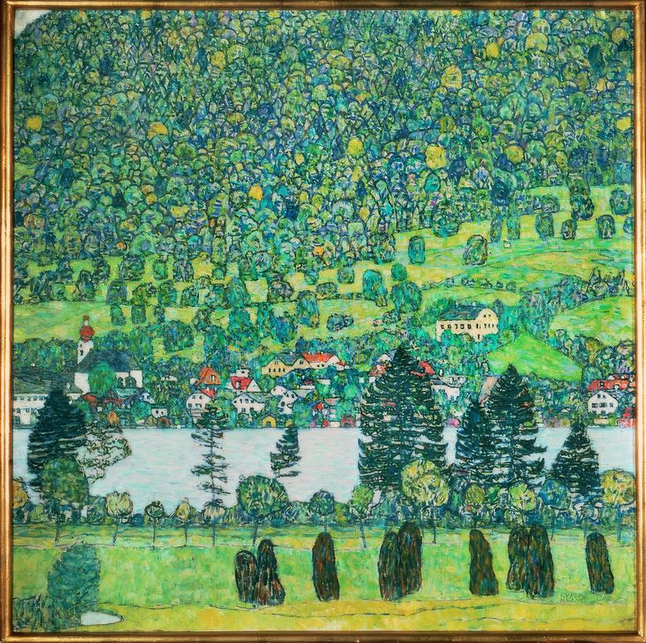 Waldabhang i Unterach av Gustav Klimt