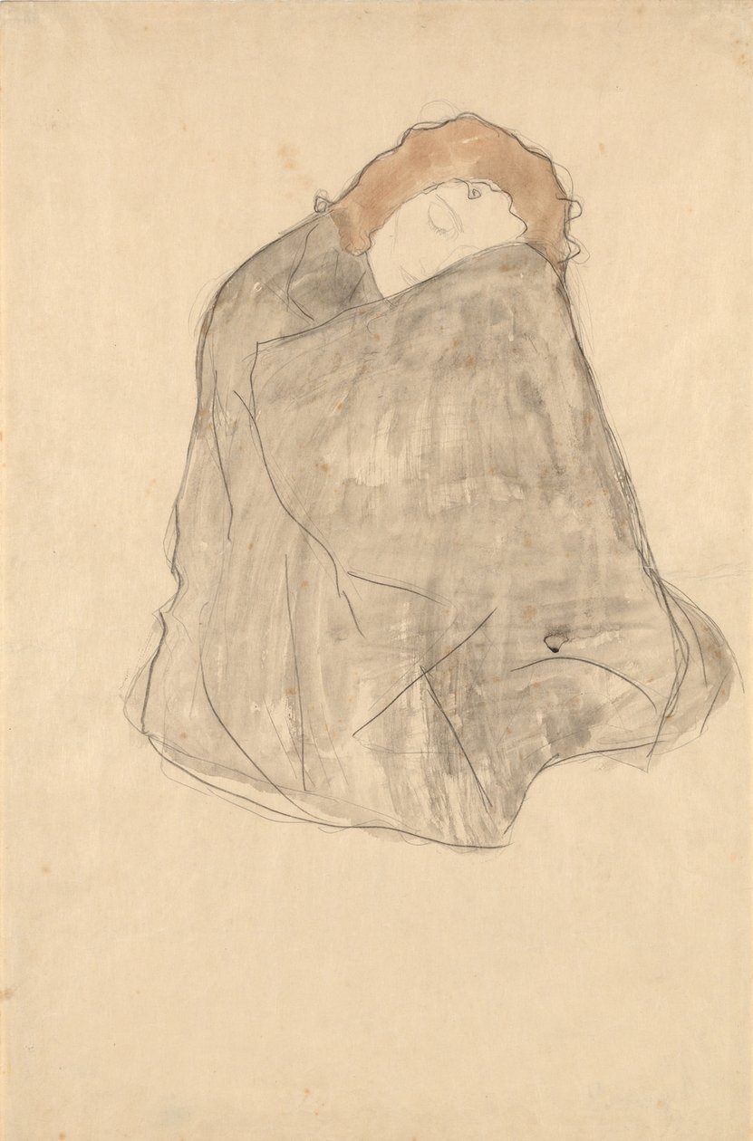 Kvinne sittende av Gustav Klimt