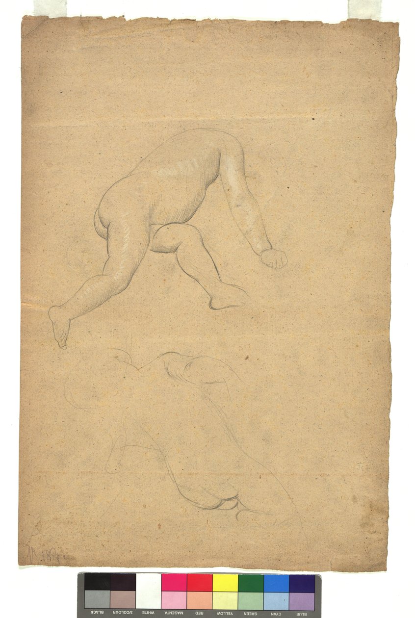 Zwei Studien zu nackten Kinderkörpern av Gustav Klimt