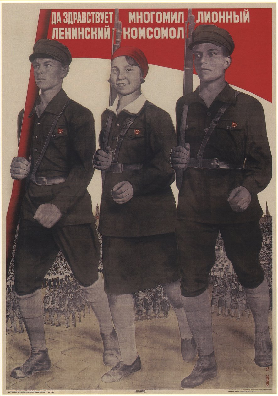 Lenge leve Leninist Komsomol med mange millioner medlemmer, 1932 av Gustav Klutsis