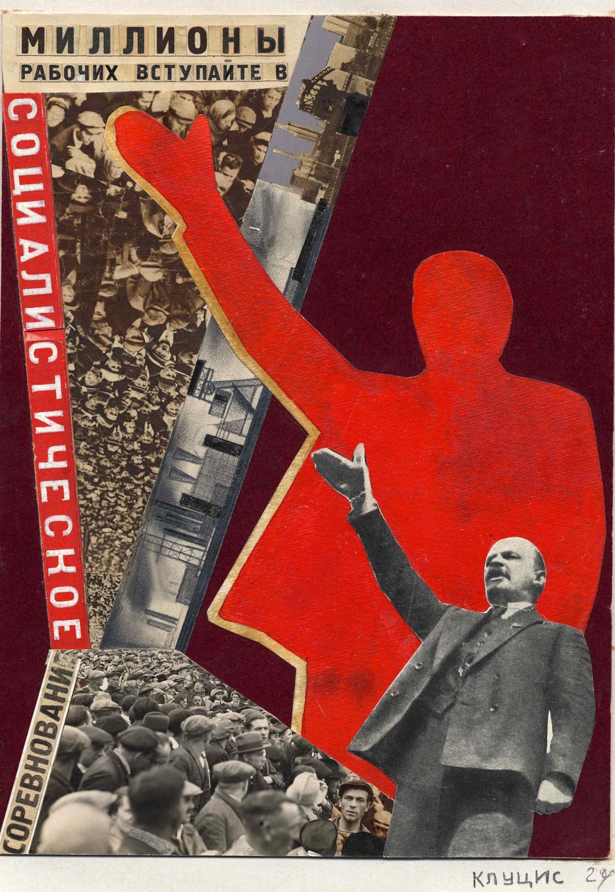 Millioner av arbeidere! Bli med i den sosialistiske konkurransen! , ca 1927. av Gustav Klutsis