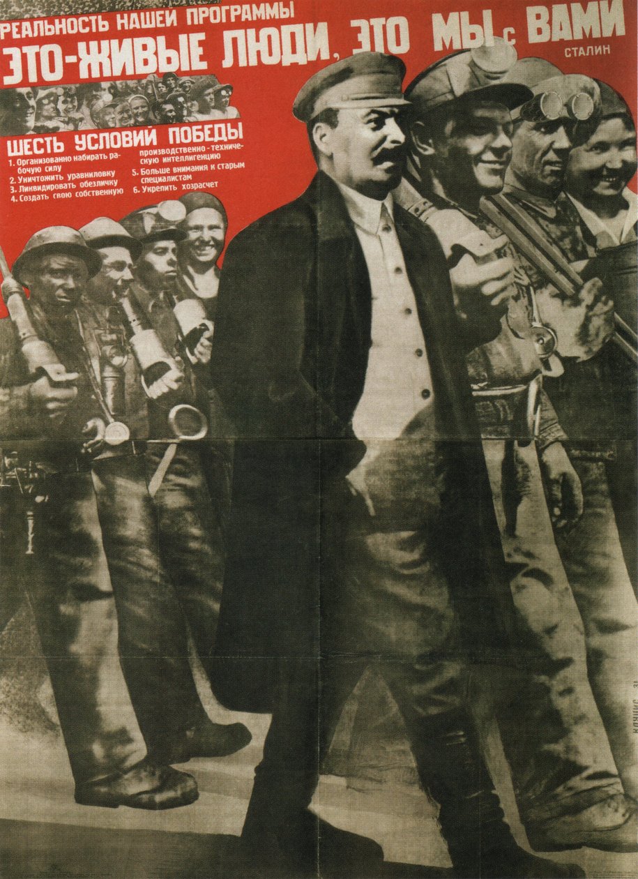 Realiteten til programmet vårt er Real People: Its You and Me-plakat, 1931 av Gustav Klutsis