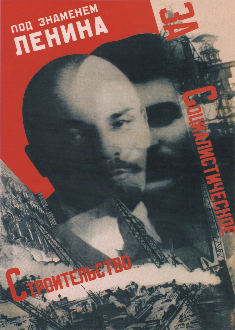 Under banneret til Lenin-plakat, 1931 av Gustav Klutsis