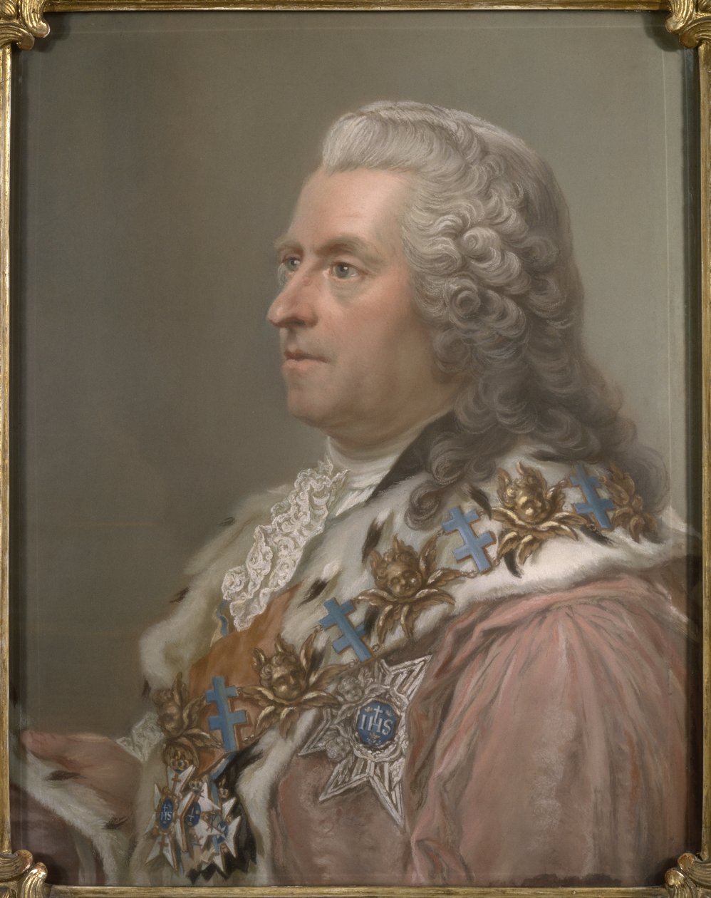 Portrett av grev Carl Gustaf Tessin (1695-1770), av Lundberg, Gustaf (1695-1786). Pastell på papir av Gustav Lundberg