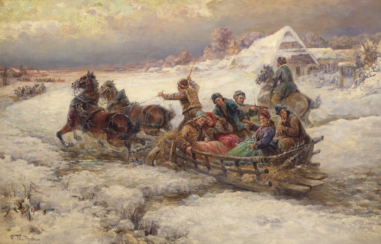 Troika i snøen av Gustav Prucha