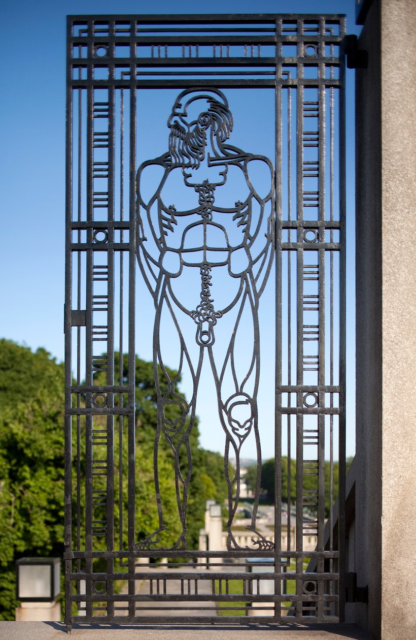 Inngangsporten til skulpturparken (jern) av Gustav Vigeland