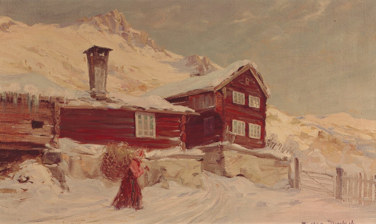 Fra Sandbu Gård (olje på lerret) av Gustav Wentzel