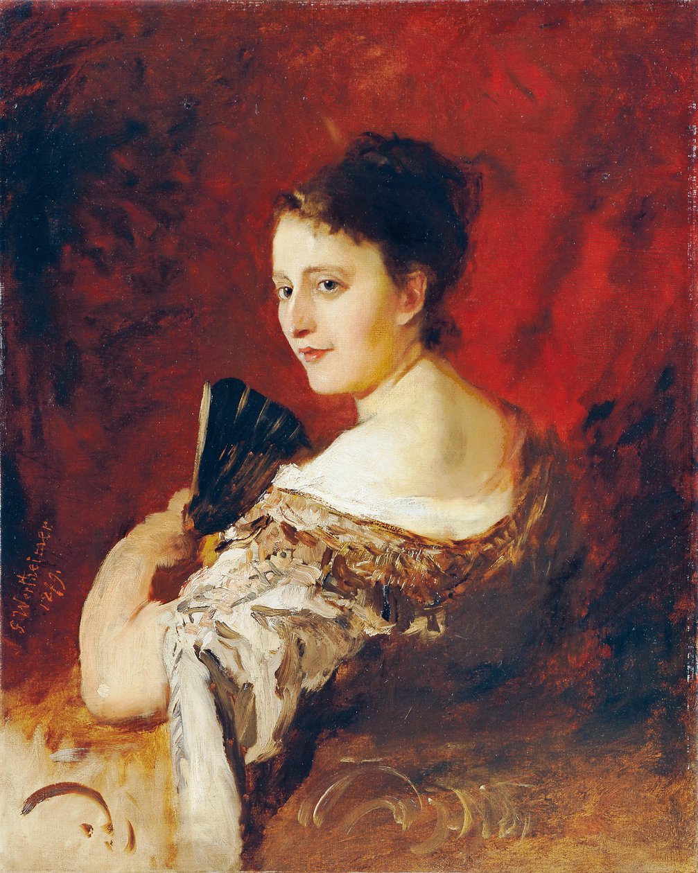 Theresia Fritz i en alder av rundt 18 år av Gustav Wertheimer