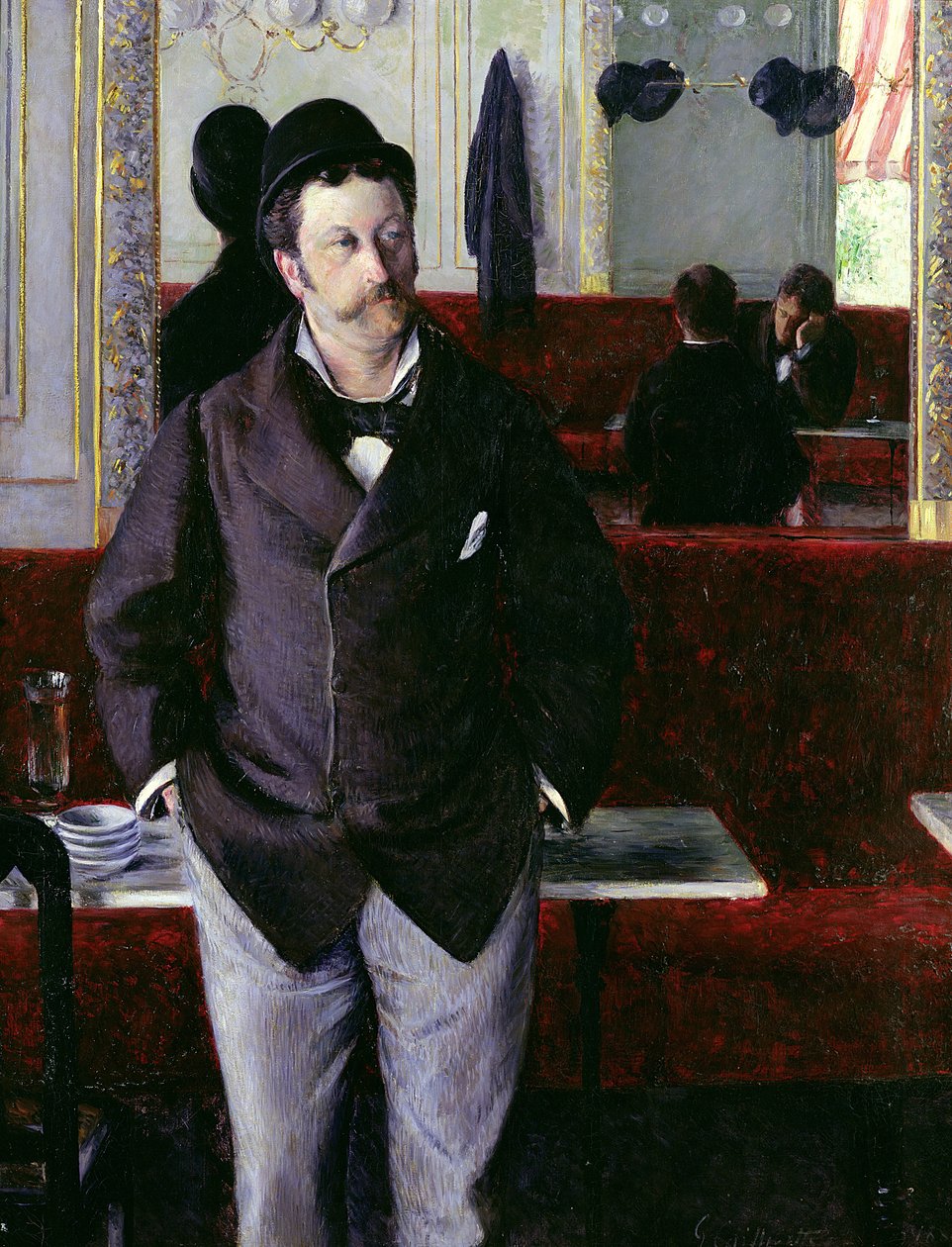 På kafeen, Rouen, 1880 av Gustave Caillebotte