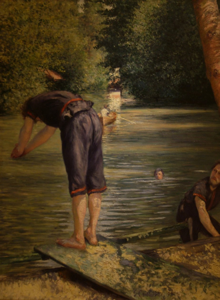 Badende, kanten av Yerres av Gustave Caillebotte