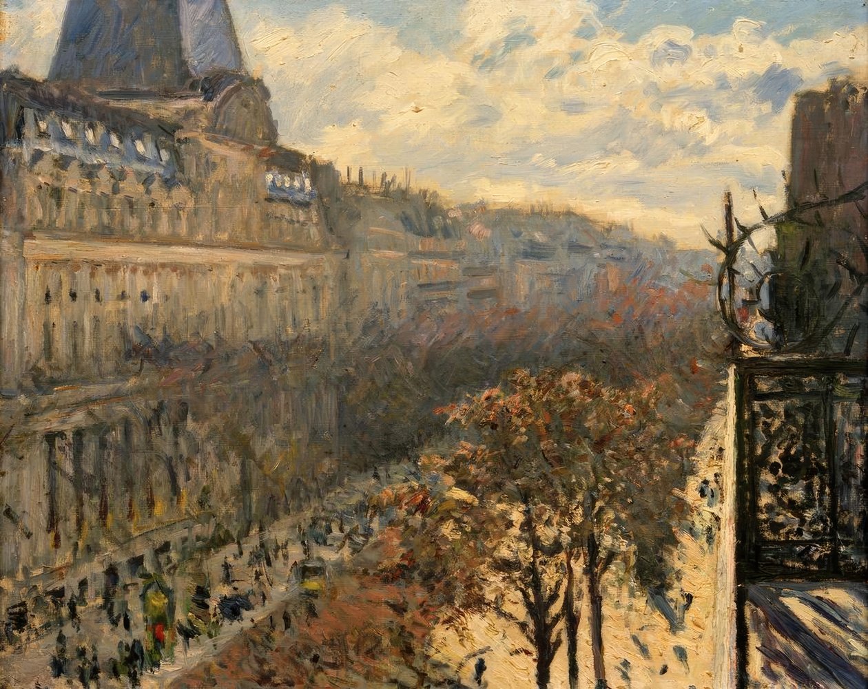 Boulevard av italienerne av Gustave Caillebotte