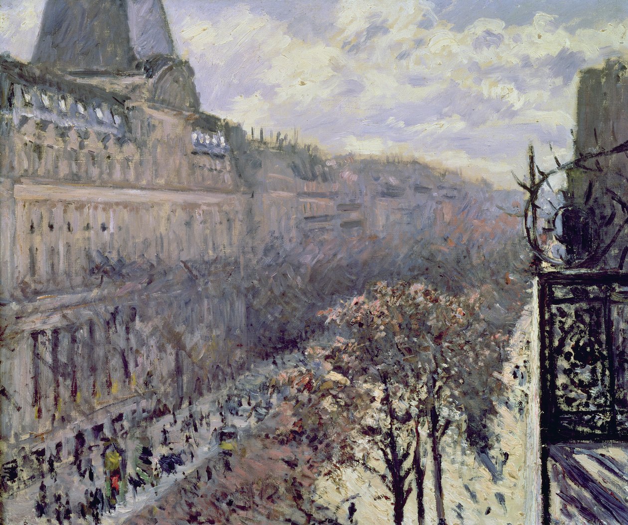 Boulevard des Italiens, ca. 1880 av Gustave Caillebotte