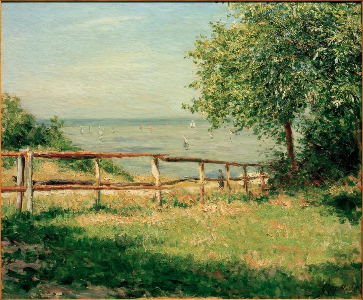 Åker ved sjøen, Trouville av Gustave Caillebotte
