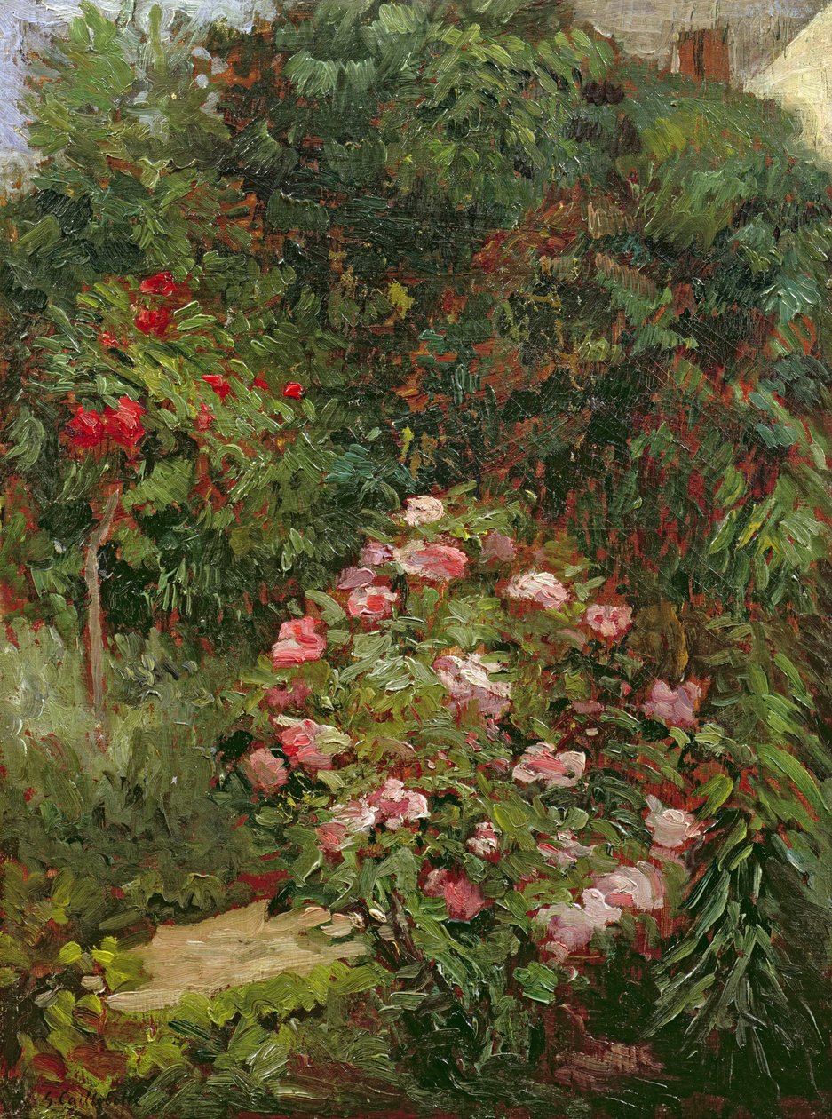 Klump med blomster av Gustave Caillebotte