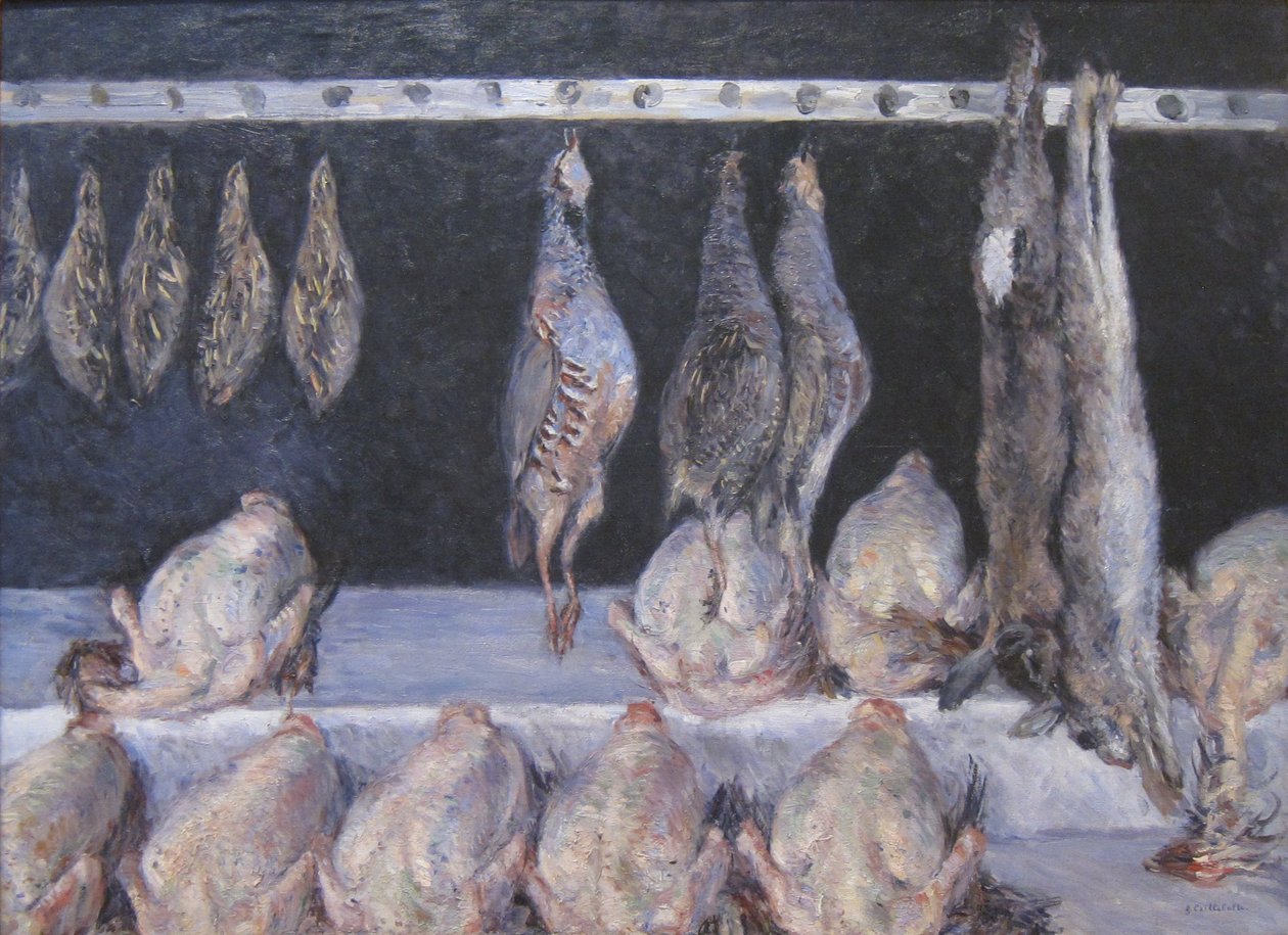 Utstilling av kyllinger og viltfugler av Gustave Caillebotte