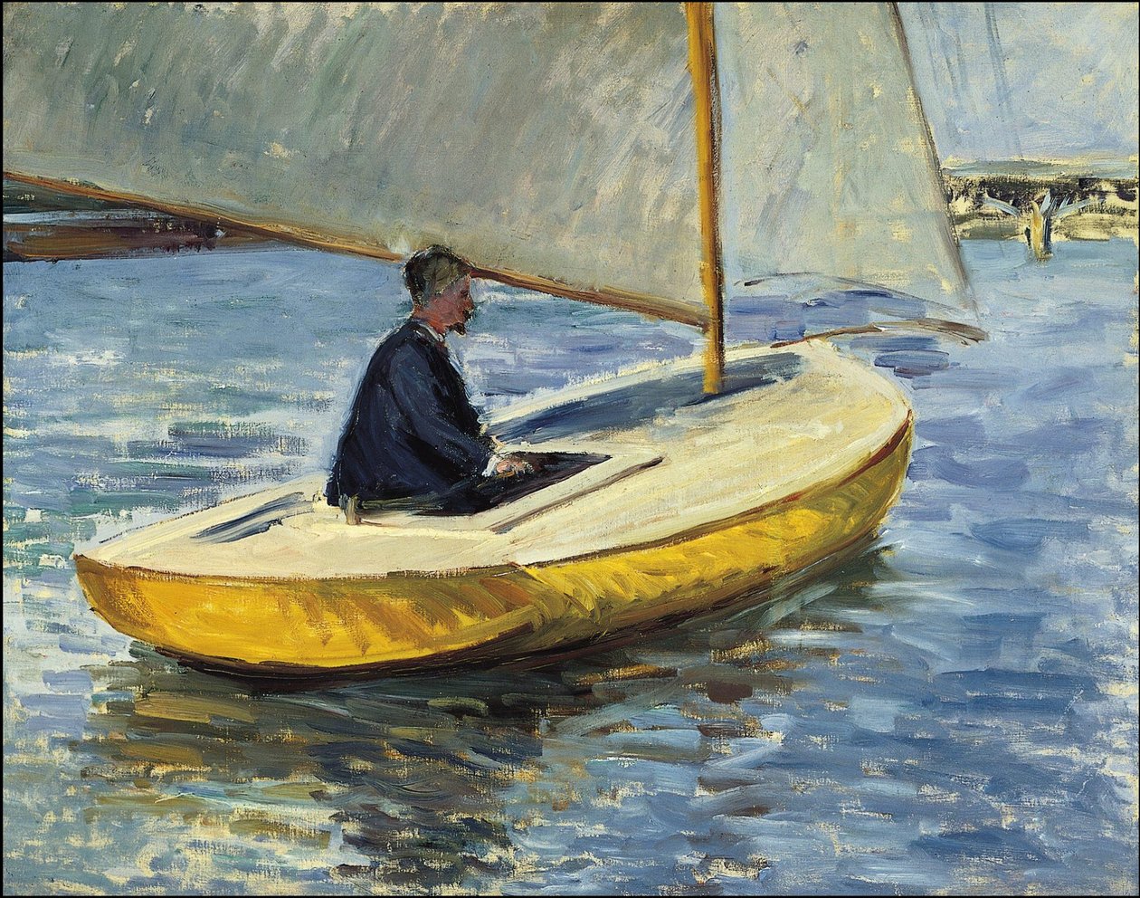 Den gule båten av Gustave Caillebotte