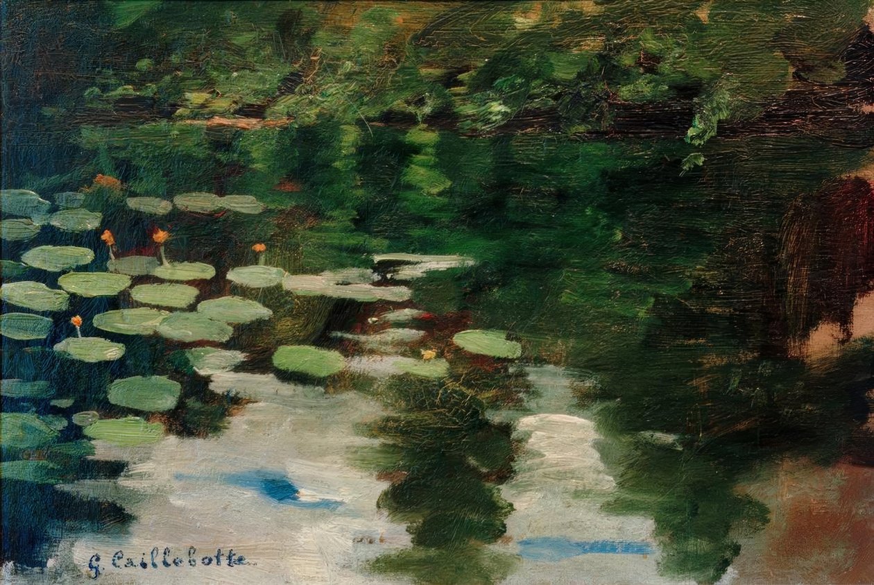 Vannliljer på dammen av Gustave Caillebotte