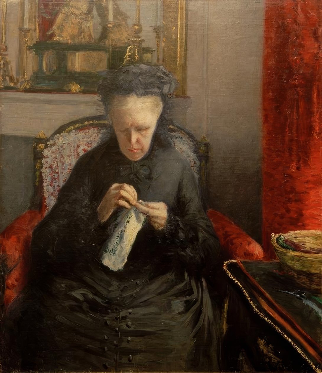 Portrett av Madame Martial Caillebotte av Gustave Caillebotte