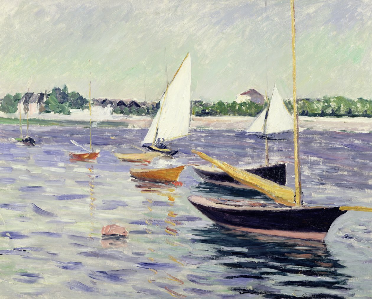 Seilbåter ved Argenteuil, 1891 av Gustave Caillebotte