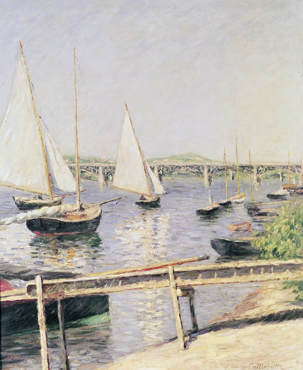 Seilbåter ved Argenteuil, ca. 1888 av Gustave Caillebotte