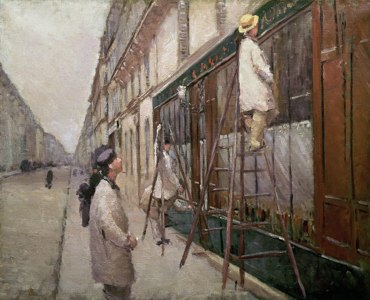 Studie for malerne, 1877 av Gustave Caillebotte