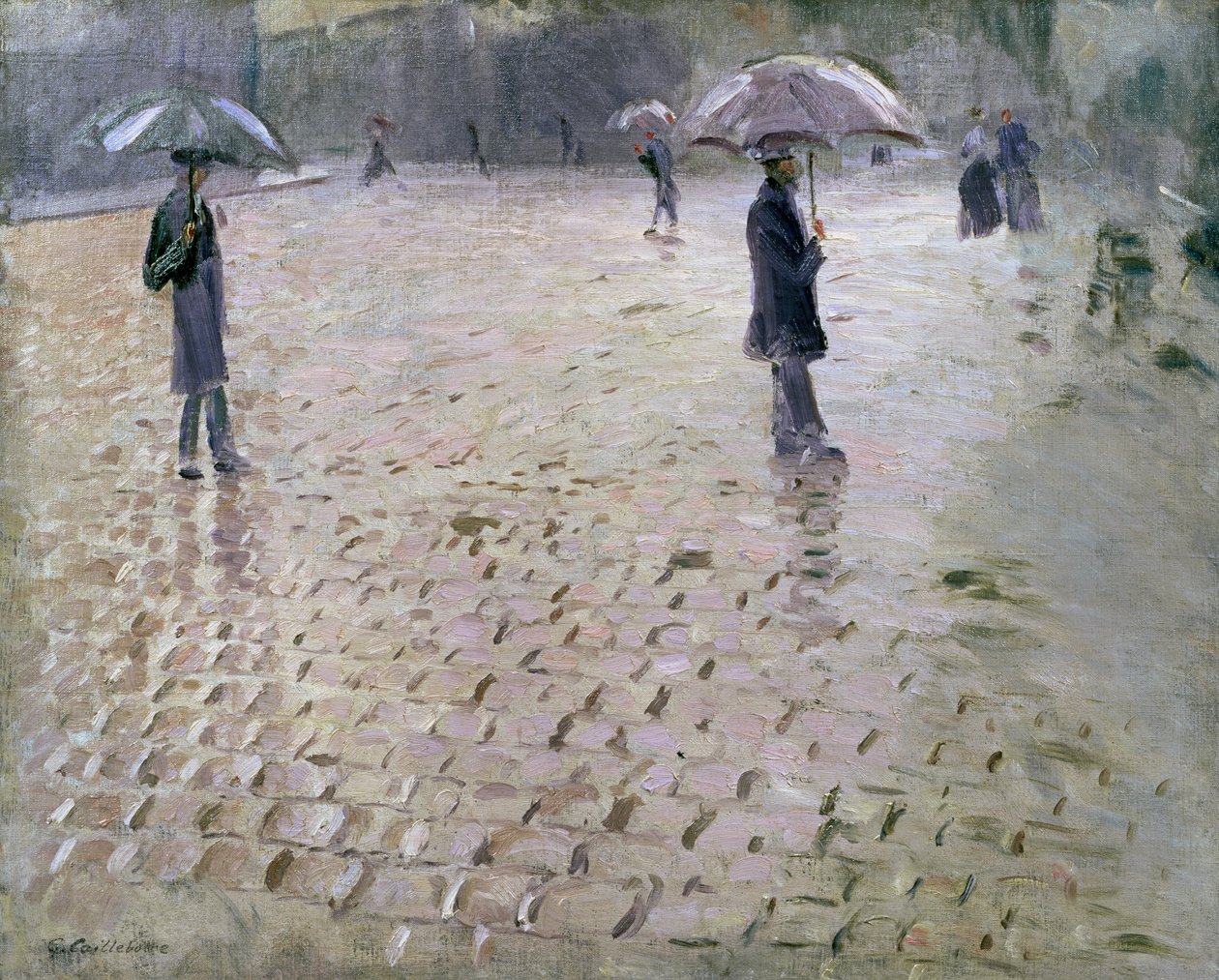 Study for a Paris Street, Rainy Day, 1877 av Gustave Caillebotte