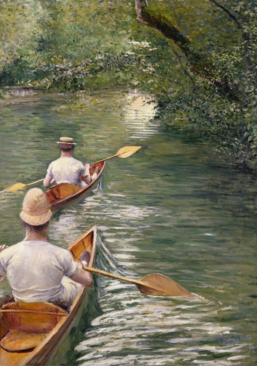 Kanoene, 1878 av Gustave Caillebotte