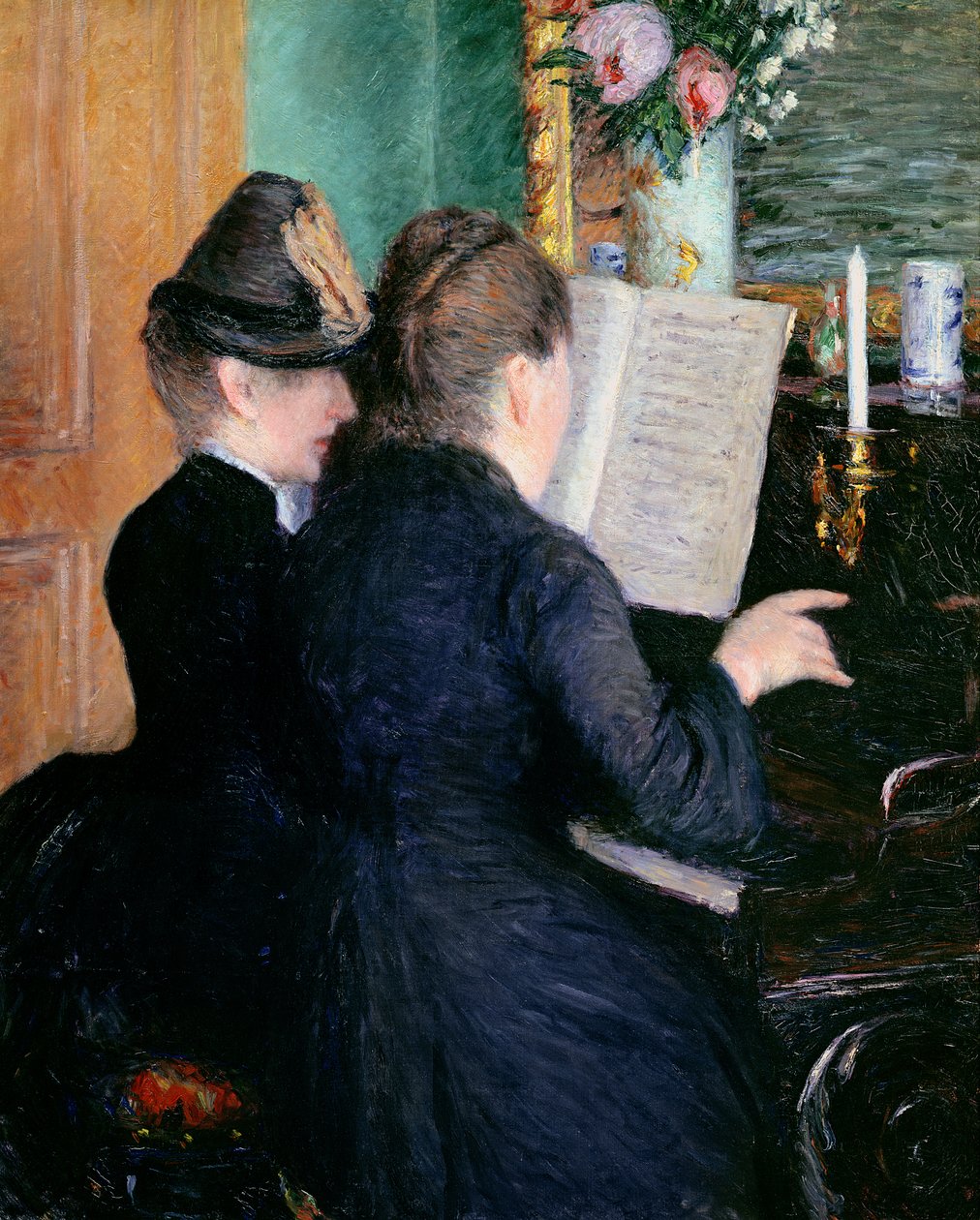 Pianotimen, 1881 av Gustave Caillebotte
