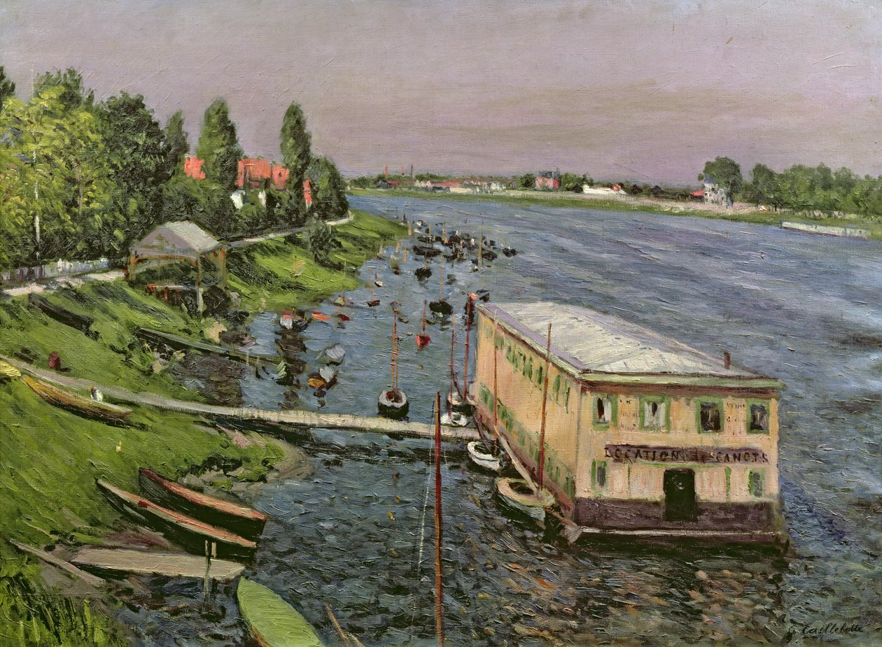 Pontonen i Argenteuil, ca. 1886-87 av Gustave Caillebotte