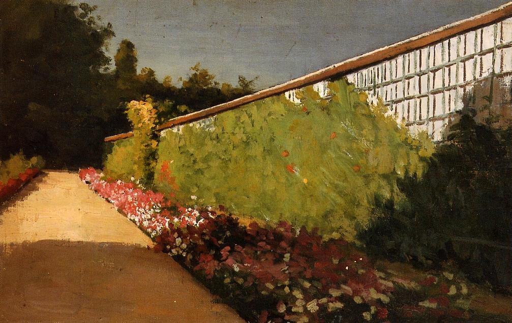 The Wall of the Kitchen Garden, Yerres av Gustave Caillebotte