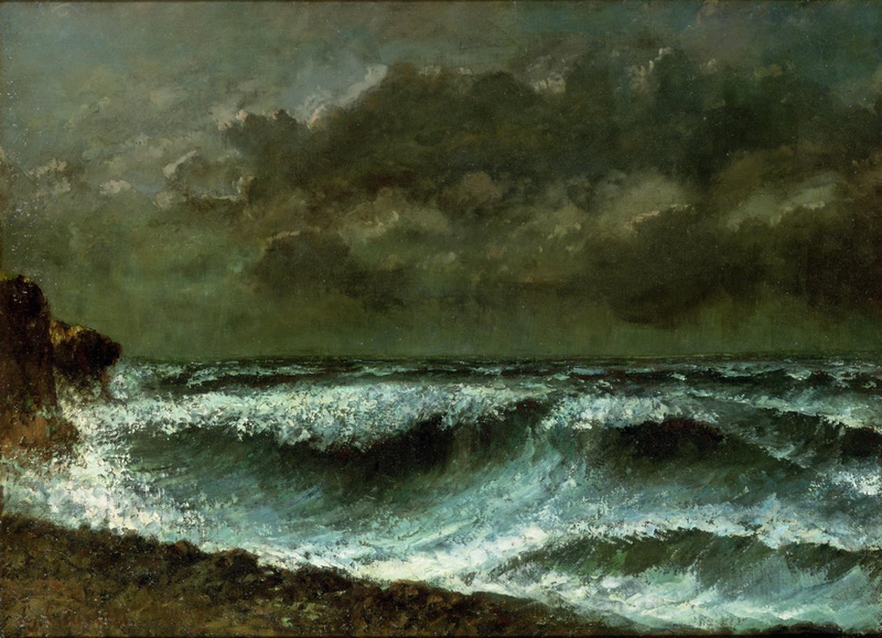 Før en storm i horisonten av Gustave Courbet
