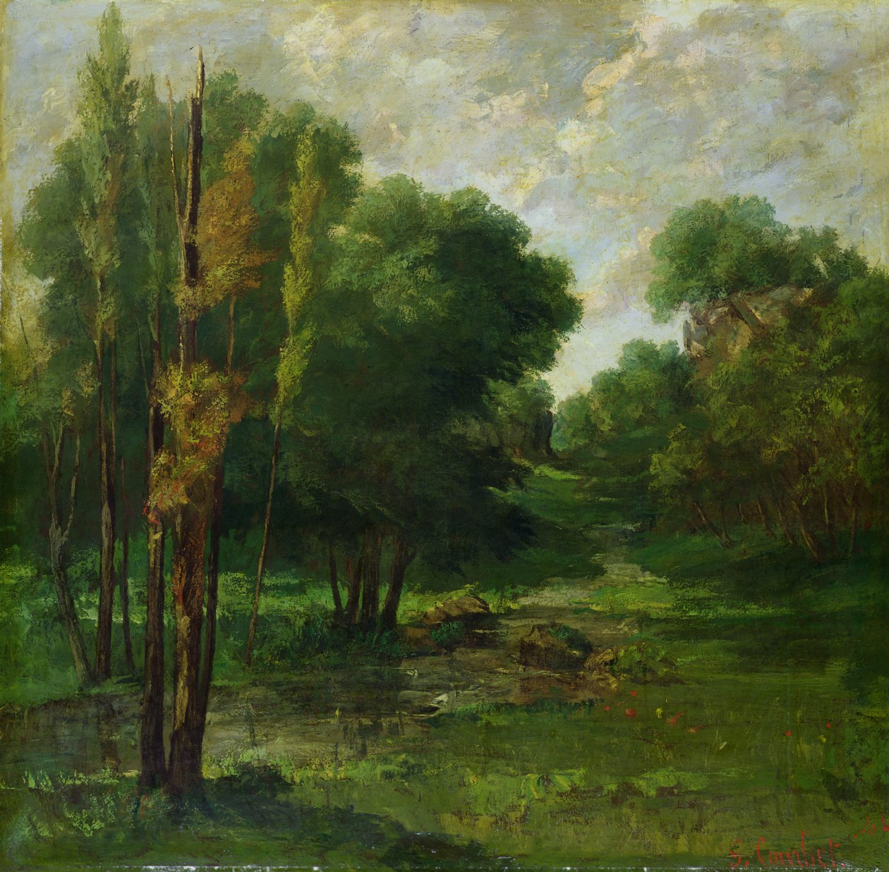 Skoglandskap, 1864 av Gustave Courbet