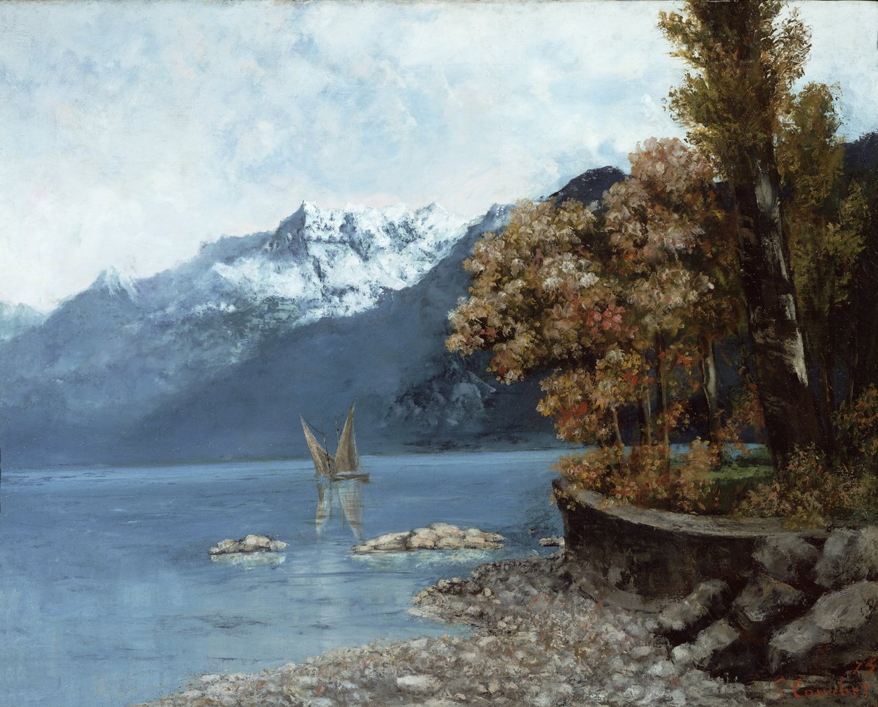 Lake Leman, 1874 av Gustave Courbet
