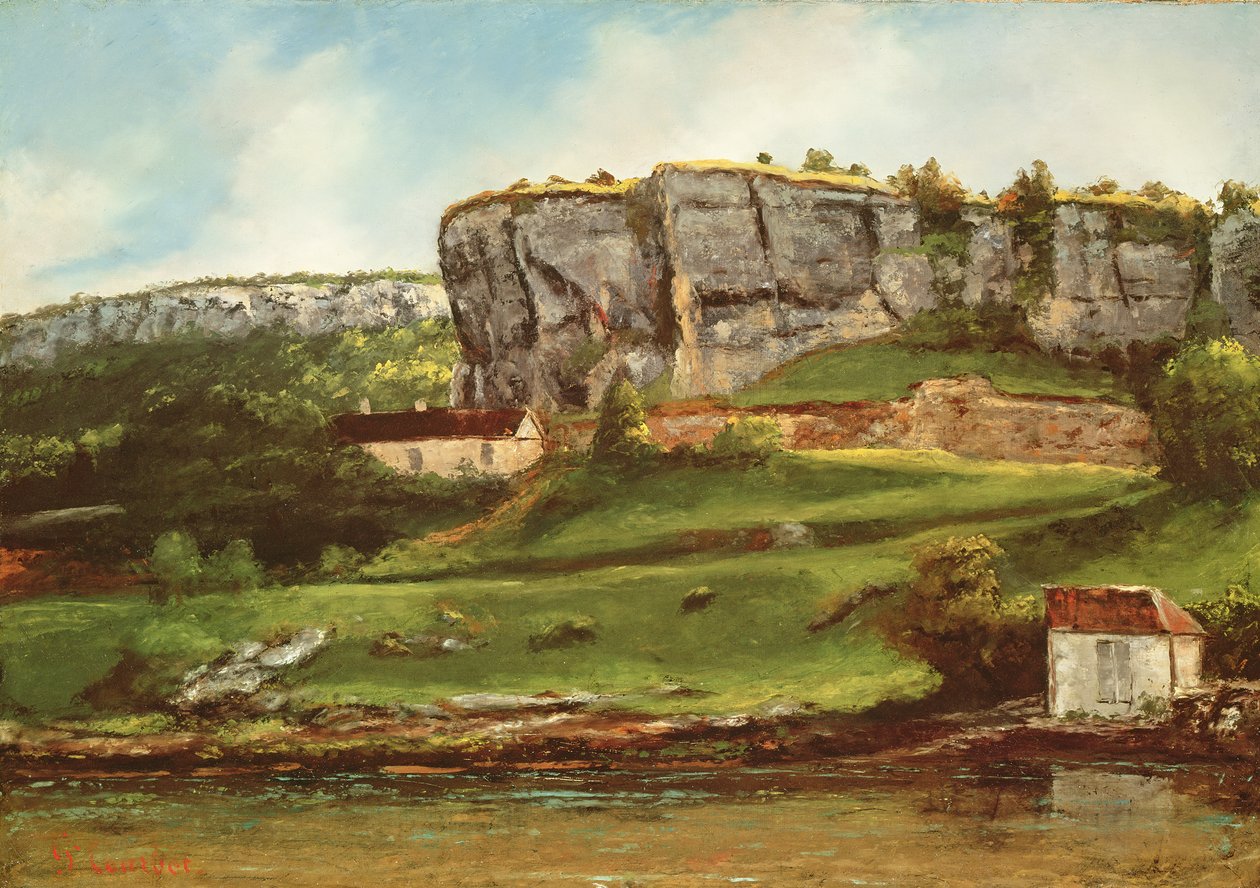 Landskap sannsynligvis i Creux-Billard-regionen i Jura av Gustave Courbet