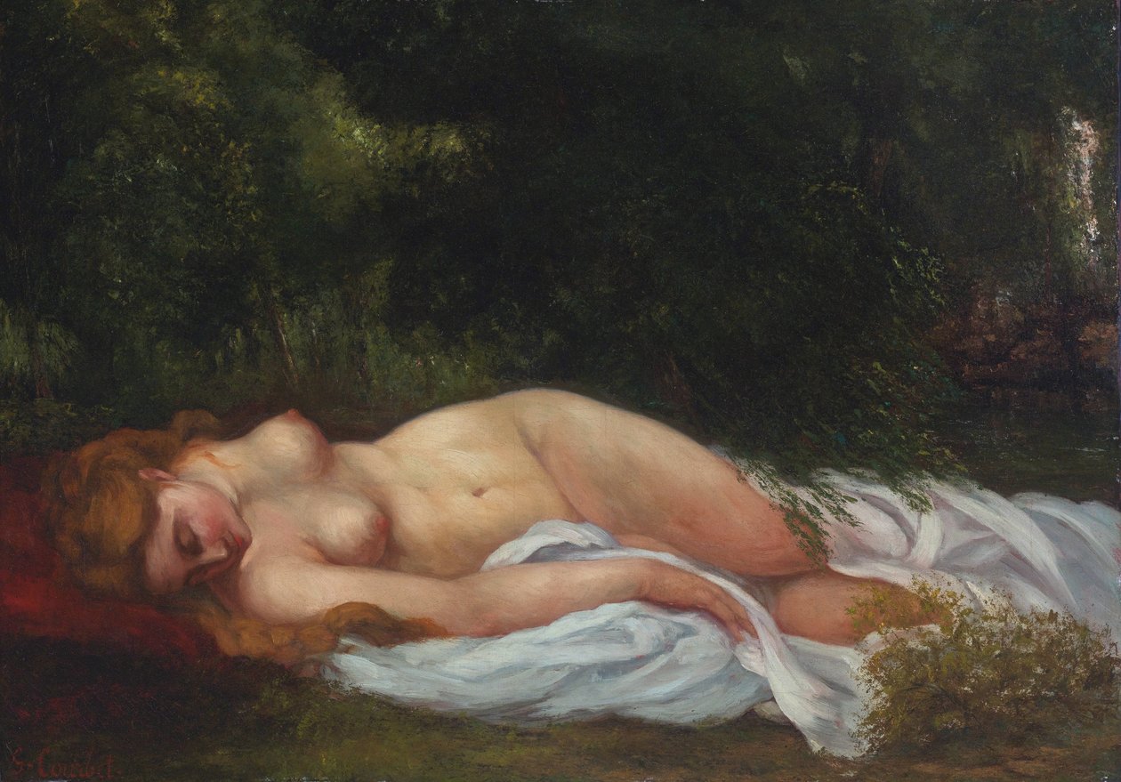 Liggende naken av Gustave Courbet