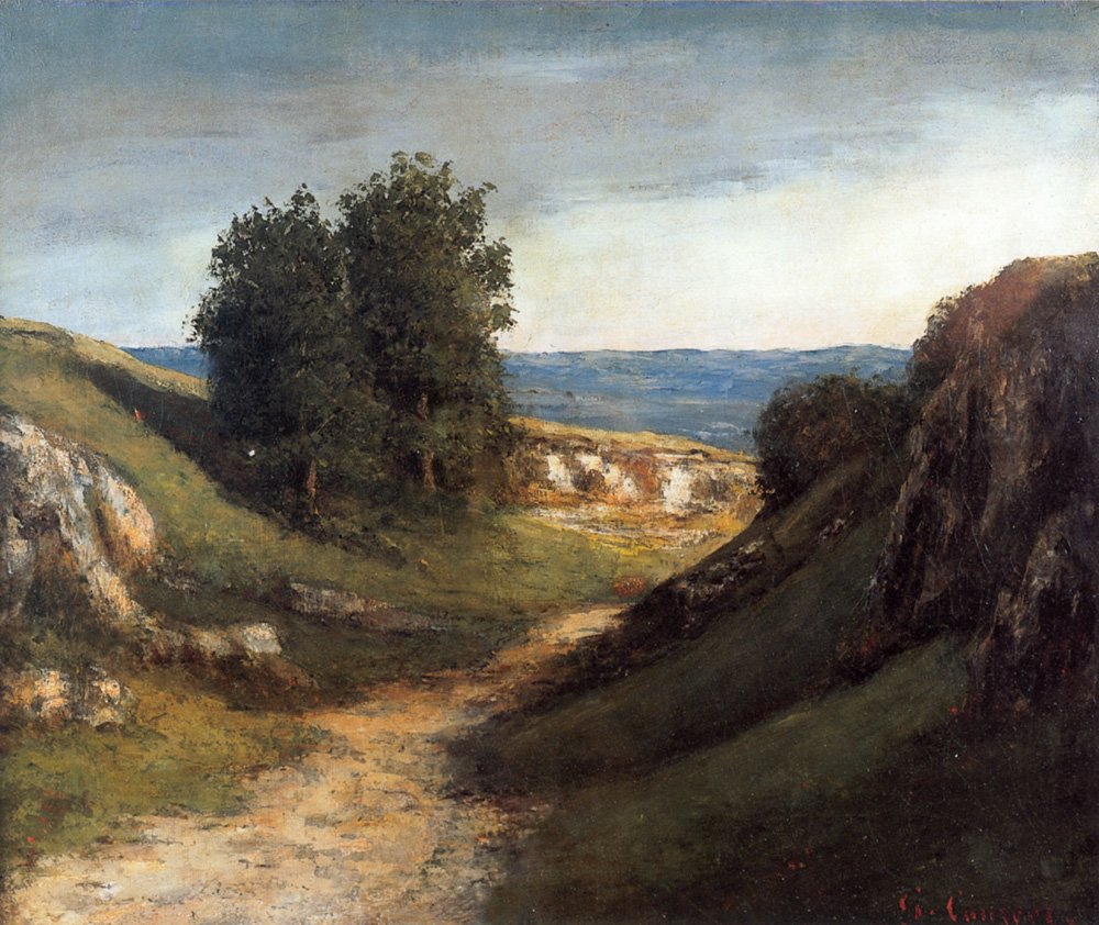 Guyere landskap av Gustave Courbet