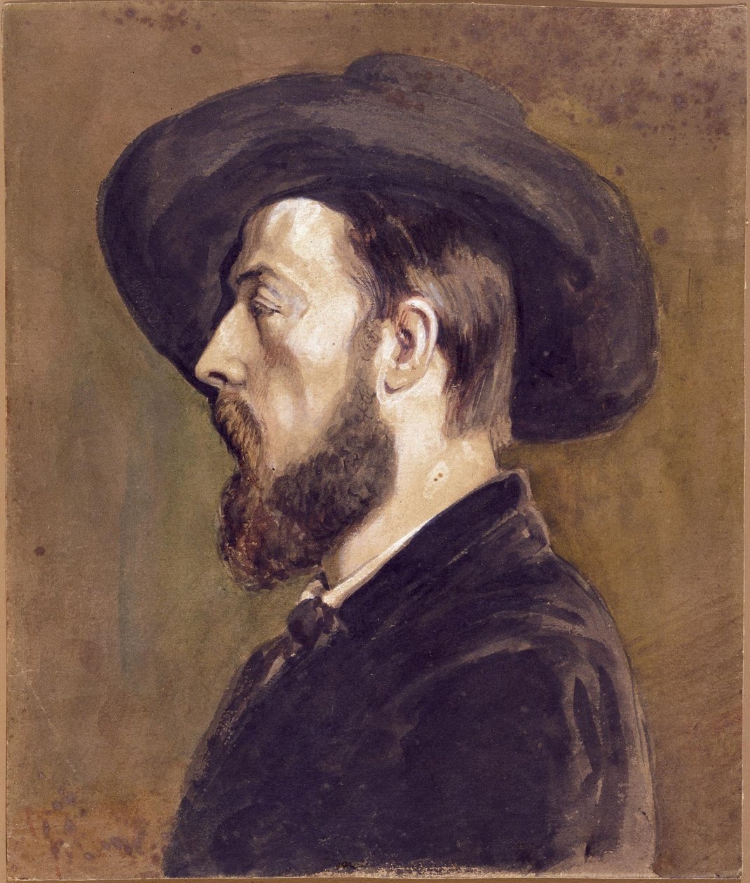 Portrett av Jongkind av Gustave Courbet