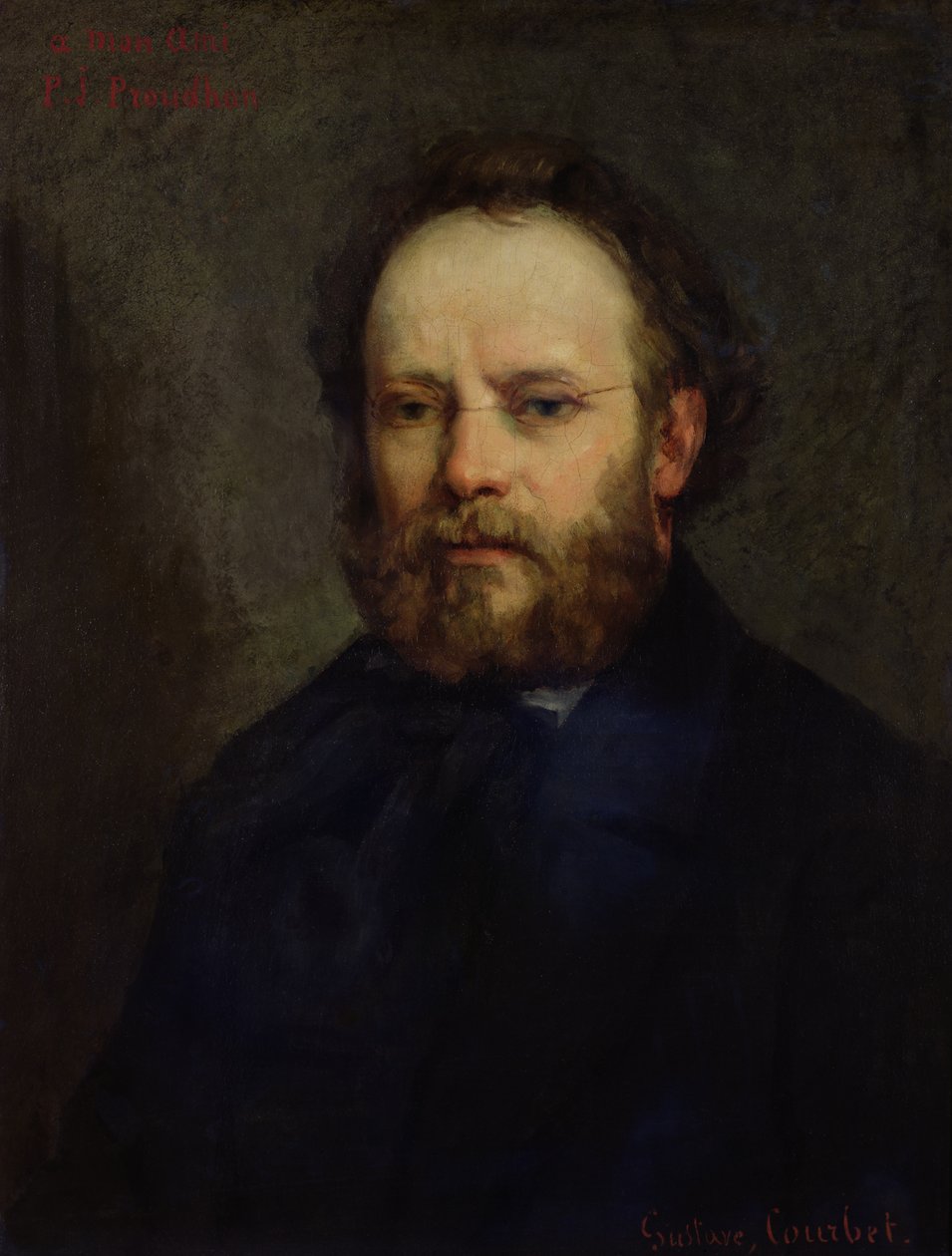 Portrett av Pierre Joseph Proudhon (1809-65) 1865 av Gustave Courbet