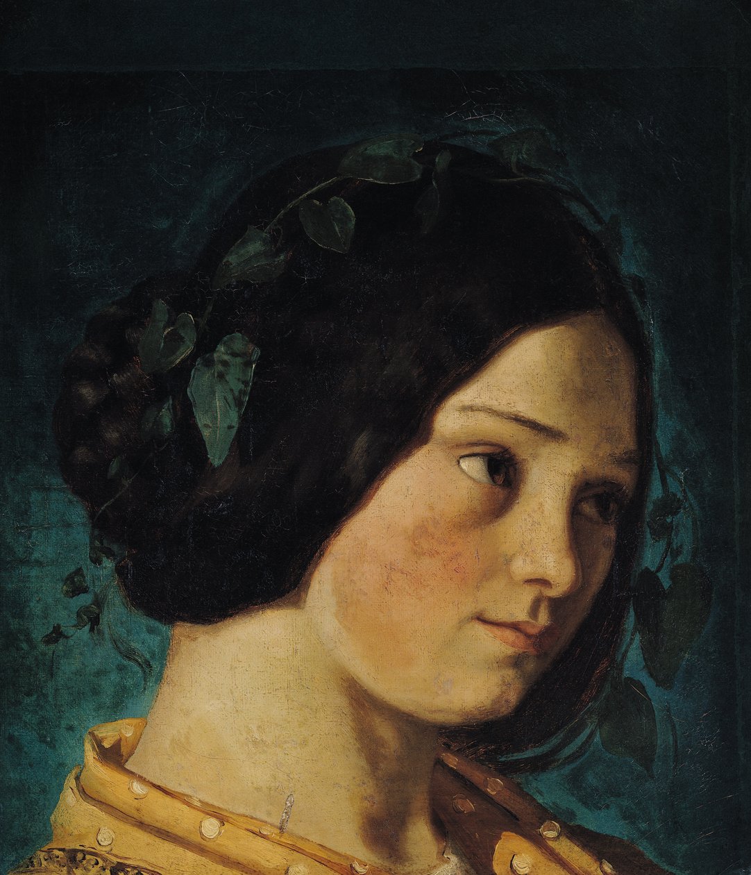 Portrett av Zelie Courbet, ca. 1842 av Gustave Courbet