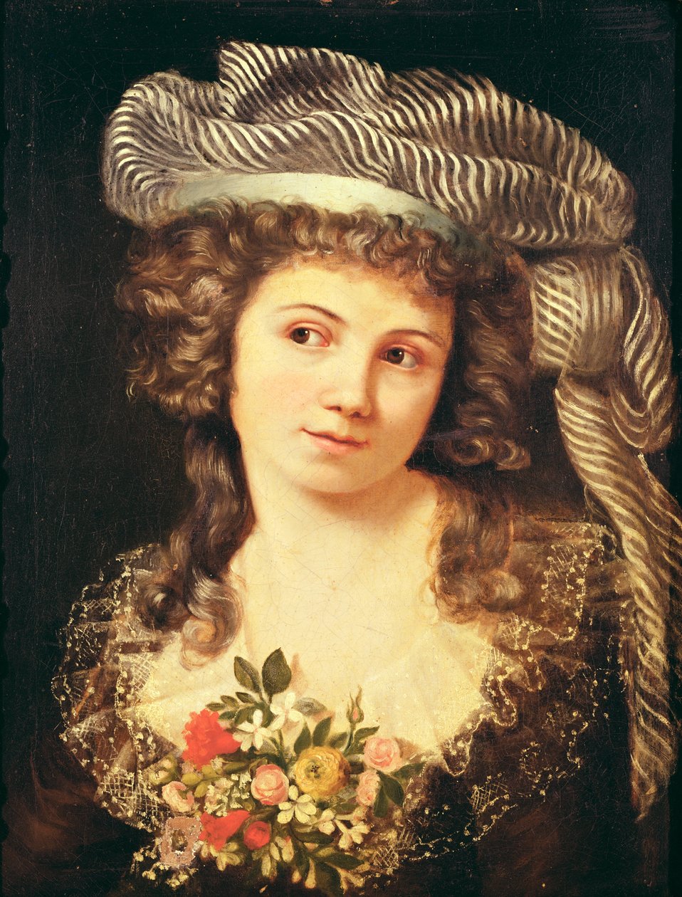 Portrett av en ung kvinne i stil med Labille-Guiard av Gustave Courbet