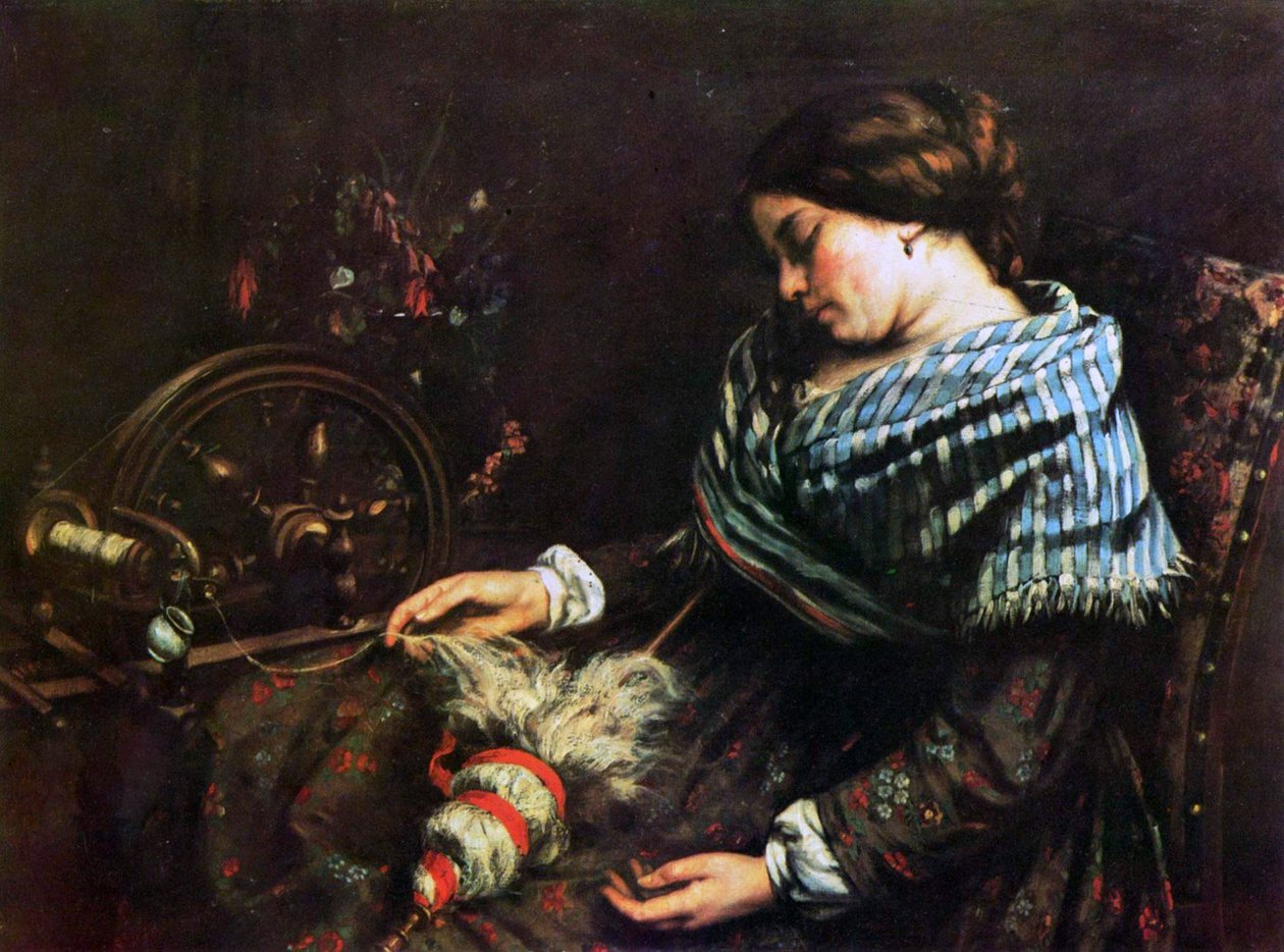 Sovende snurr av Gustave Courbet
